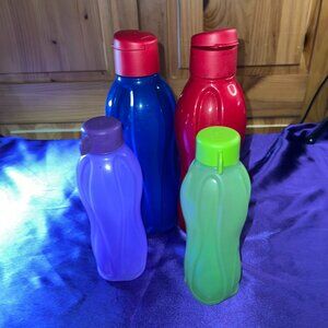 📌Tupperware 2 Eco Fliptop Bottles 1 Liter and 2 Aquaslim Water Bottle 500 ml